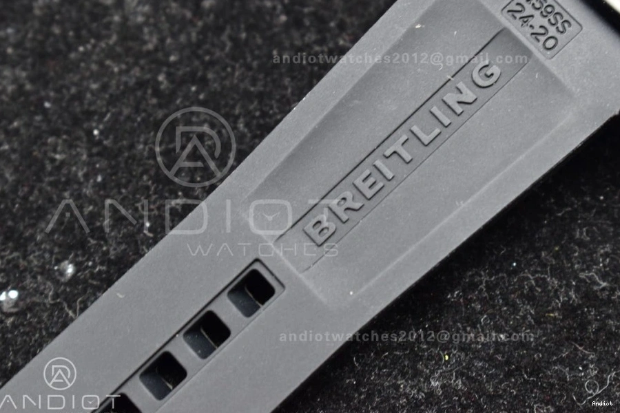 Rubber Bezel Dial Superocean 1:1 Automatic Black Best A2824 44 on Black Edition Black Strap TF 0406